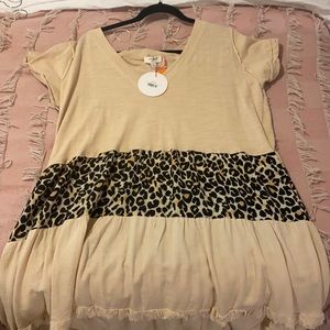 Umgee Taupe Swing Dress